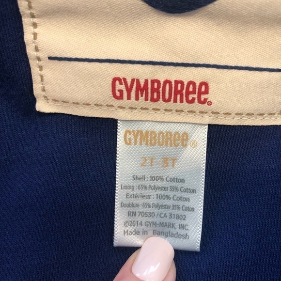 GYMBOREE, jean jacket size 2 to 3T with white detailing - Picture 2 of 9
